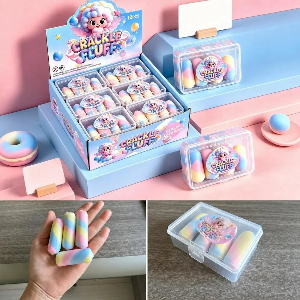 Chocolate Wax Cracking Squeeze Toy Donut Cat Paw Crunchy Sound – 7 Colors