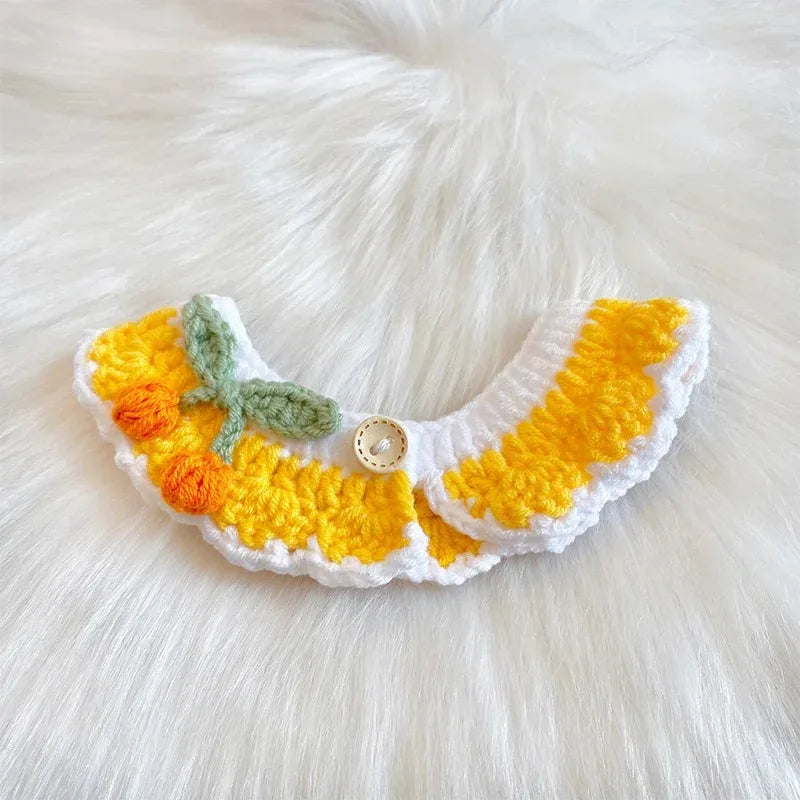 Crochet Pet Collar Cat Scarf Dog Scarf Cute - ProPawPet.com