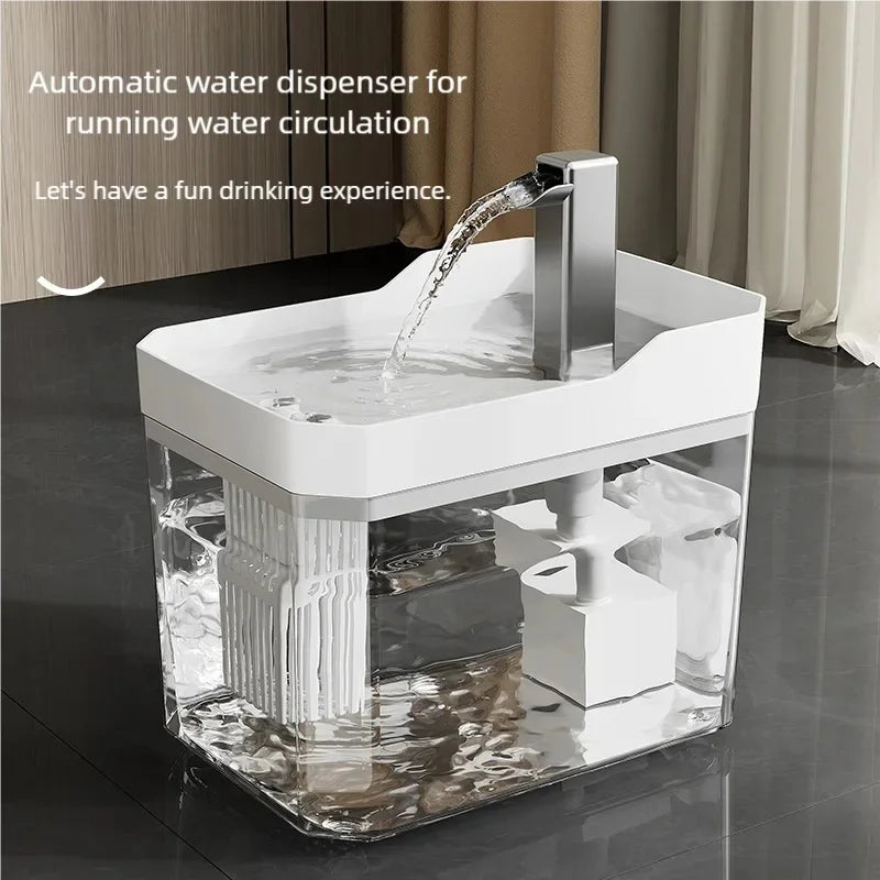 Cat Water Fountain Auto Filter Transparent - ProPawPet.com