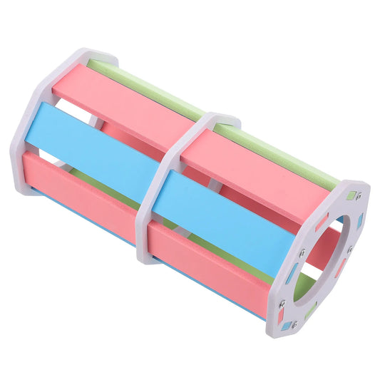 Rainbow Rolling Wooden Hamster Tunnel Tube - ProPawPet.com