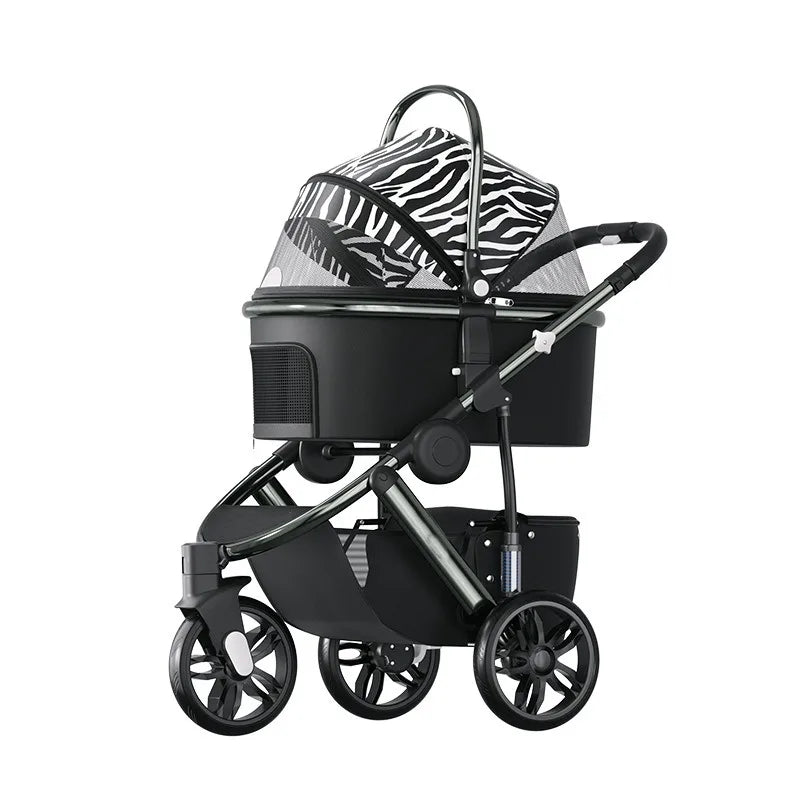 Washable Foldable Pet Carrier 4 Wheels Adjustable Comfortable, Portable