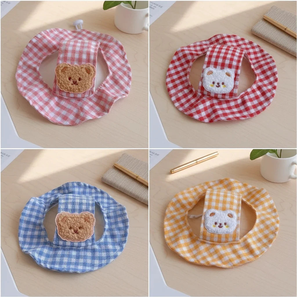 Breathable Pet Bucket Hat Adjustable Plaid - ProPawPet.com
