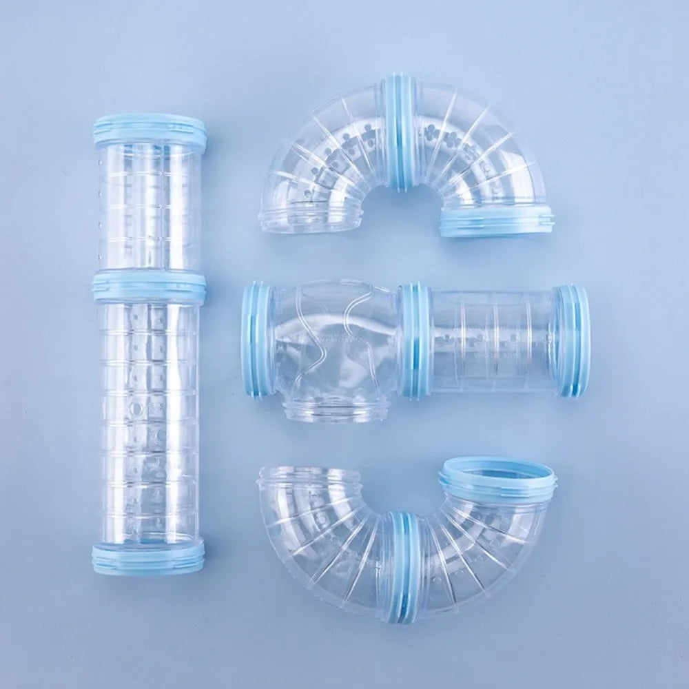 DIY Hamster Tunnel Tubes Set Transparent Ventilated Maze Easy – 5 Colors