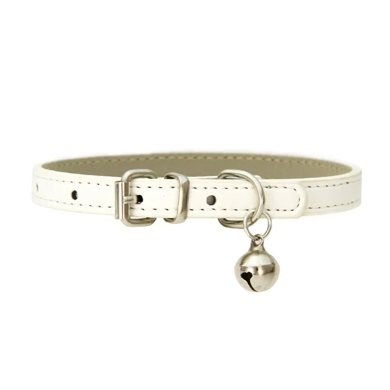 Cute Cat Collar Solid Faux Leather - ProPawPet.com