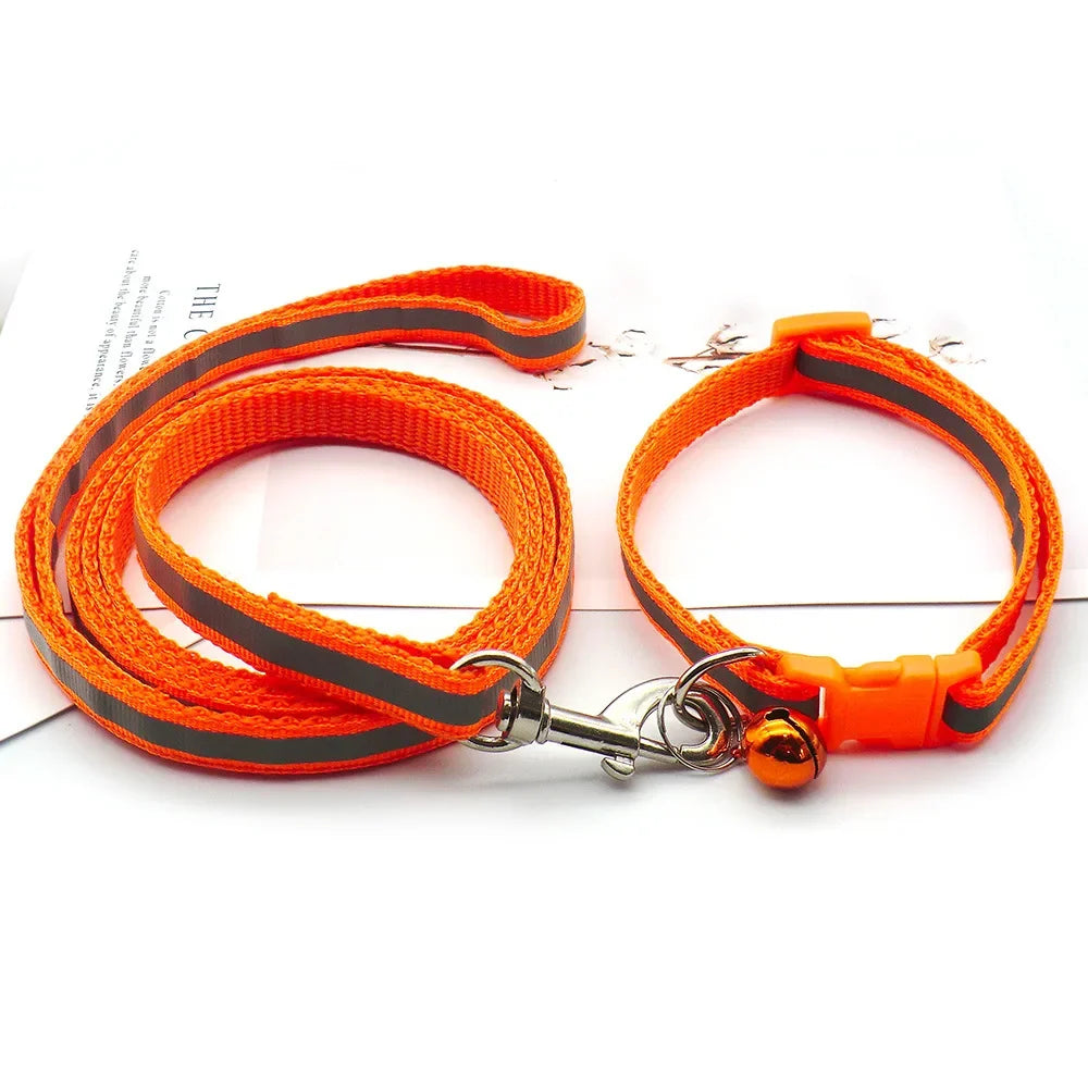 Adjustable Cute Dog Paw Print Pet Traction Rope Puppy Collar – Dog Supplies