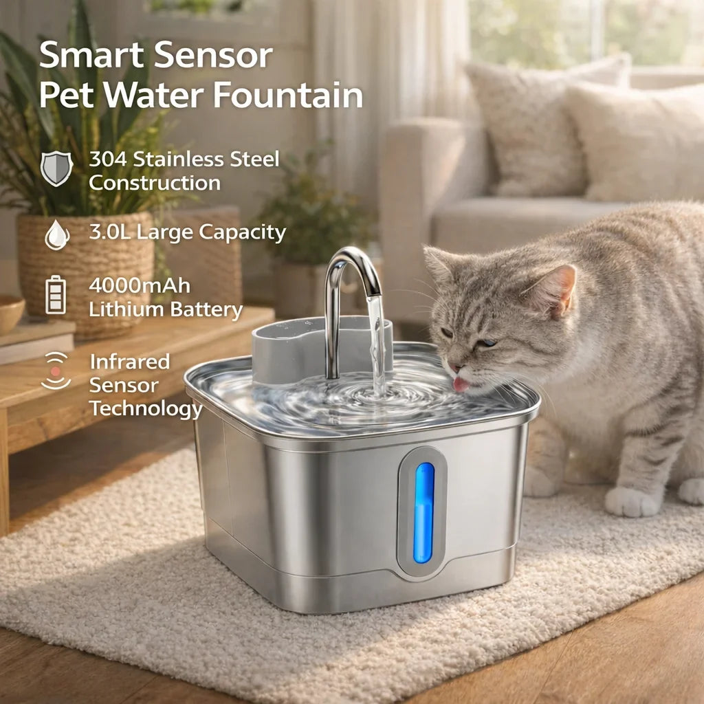 Smart Wireless Cat Water Fountain 4000mAh - ProPawPet.com