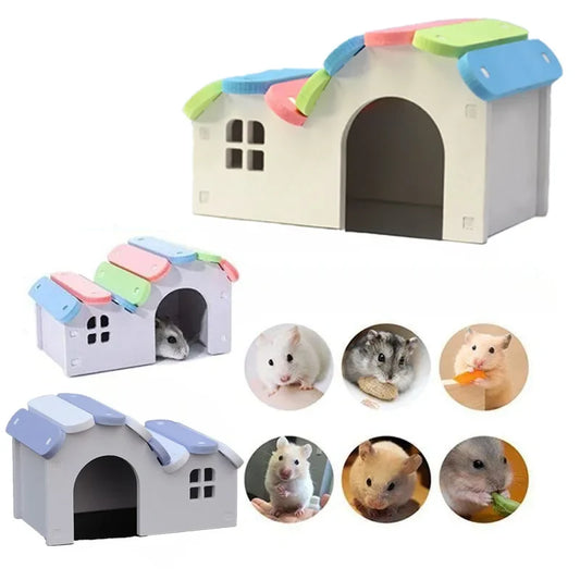 Hamster Hideout Assembled Plaything Wooden Rainbow House