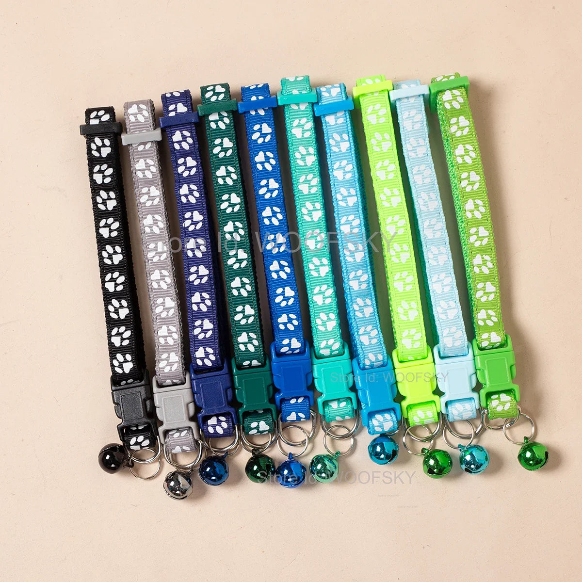 10pcs Colorful Pet Collars with Bell 23 - ProPawPet.com