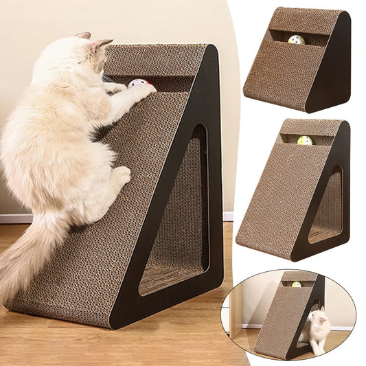 2 In 1 Cat Scratcher Cardboard Triangles - ProPawPet.com