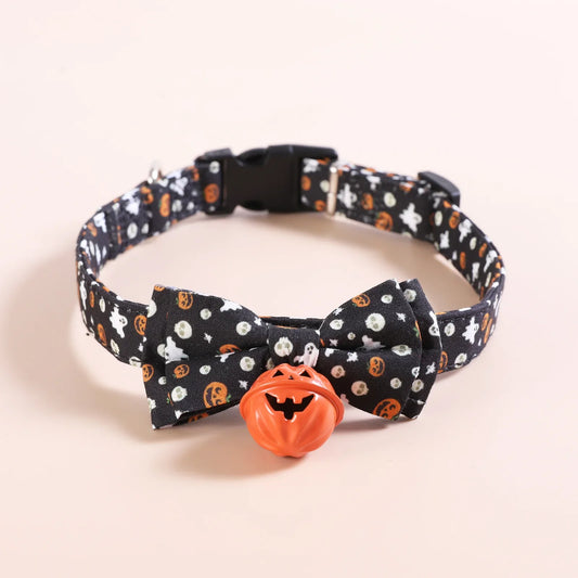 1Pcs Halloween Cat Collar With Bow Tie - ProPawPet.com