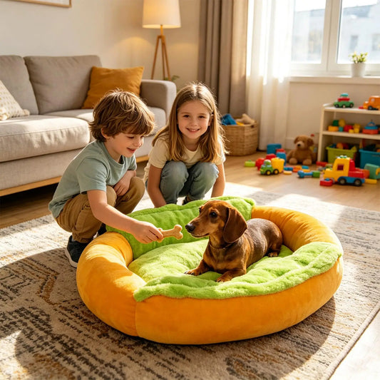 Pet Beds For Cats Food Shape Non-slip Plush - ProPawPet.com