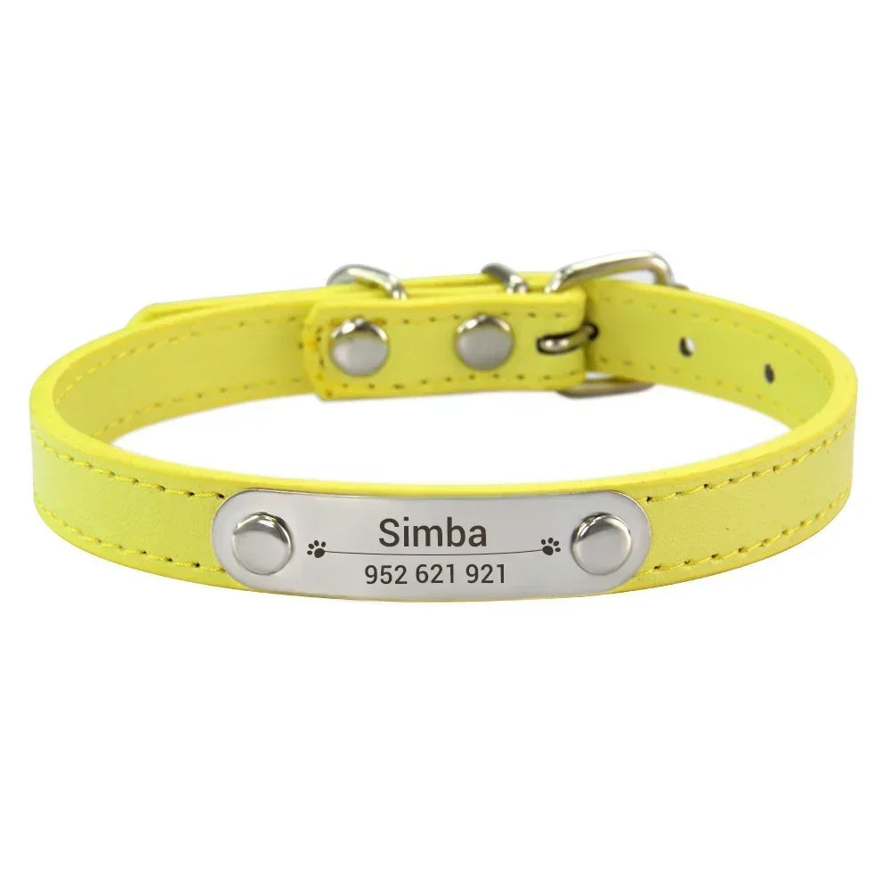 Personalized Dog Collar Name Carved ID - ProPawPet.com