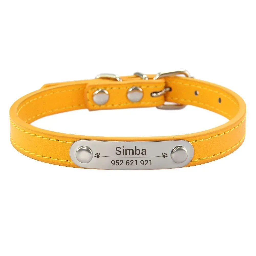 Personalized Dog Collar Name Carved ID - ProPawPet.com