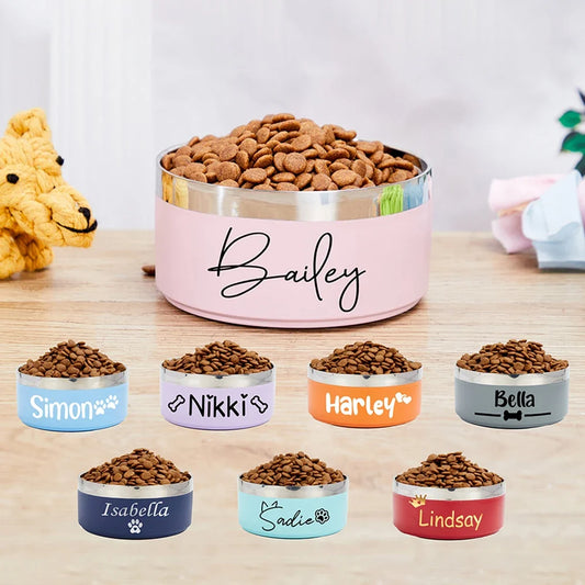 Personalized Pet Bowl with Name, Stainless - ProPawPet.com