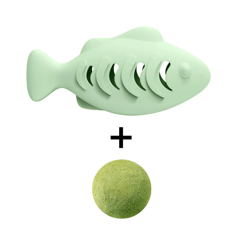 Soft Safe Silicone Fish Cat Toy Catnip Durable Molar Relaxing – 6 Colors