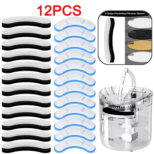 12PCS Cat Water Fountain Replacement Filter - ProPawPet.com