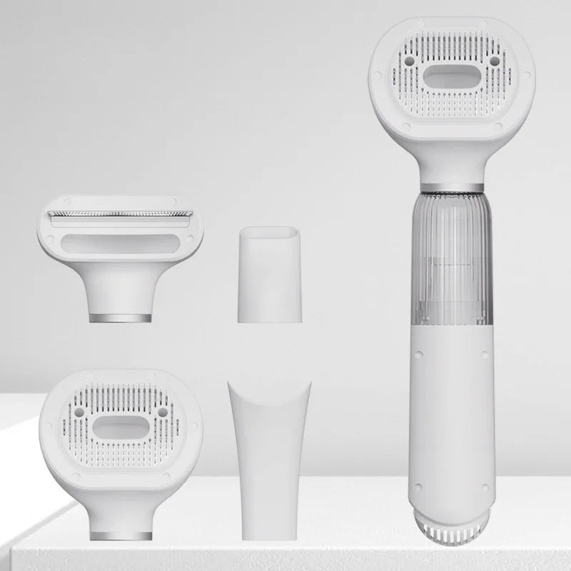 Wireless Pet Grooming Vacuum 4 in 1 Blow Suction Comb, Rechargeable
