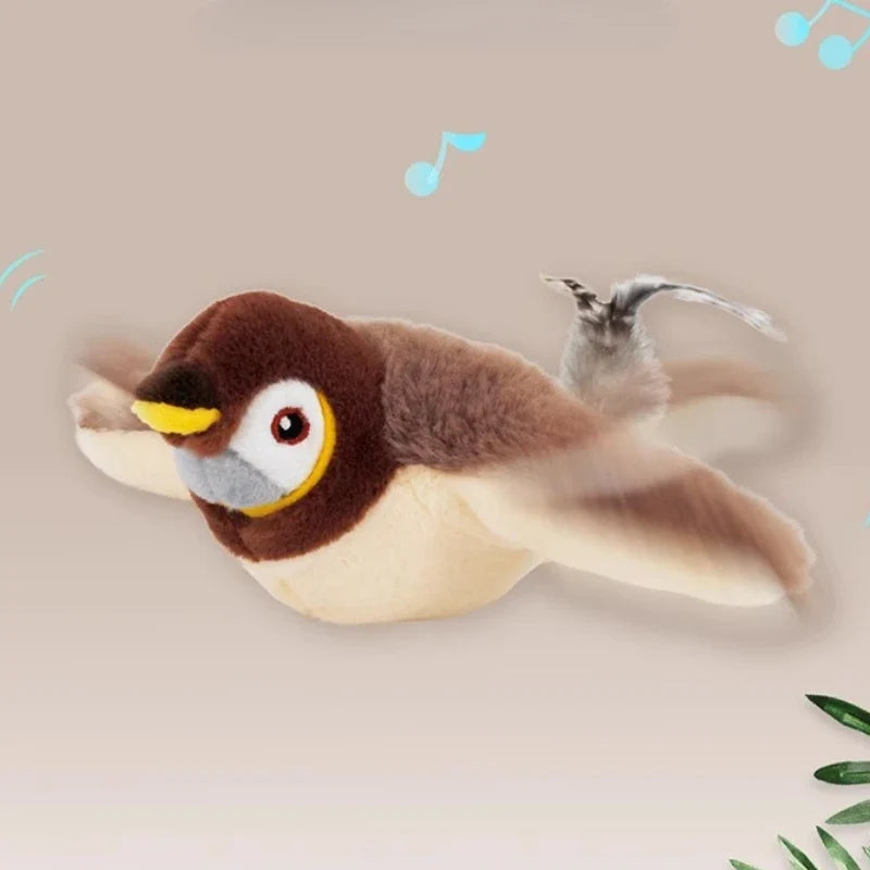Cat Chew Plush Toy Electric Bird Feather Interactive Squeaky – Cat Supplies