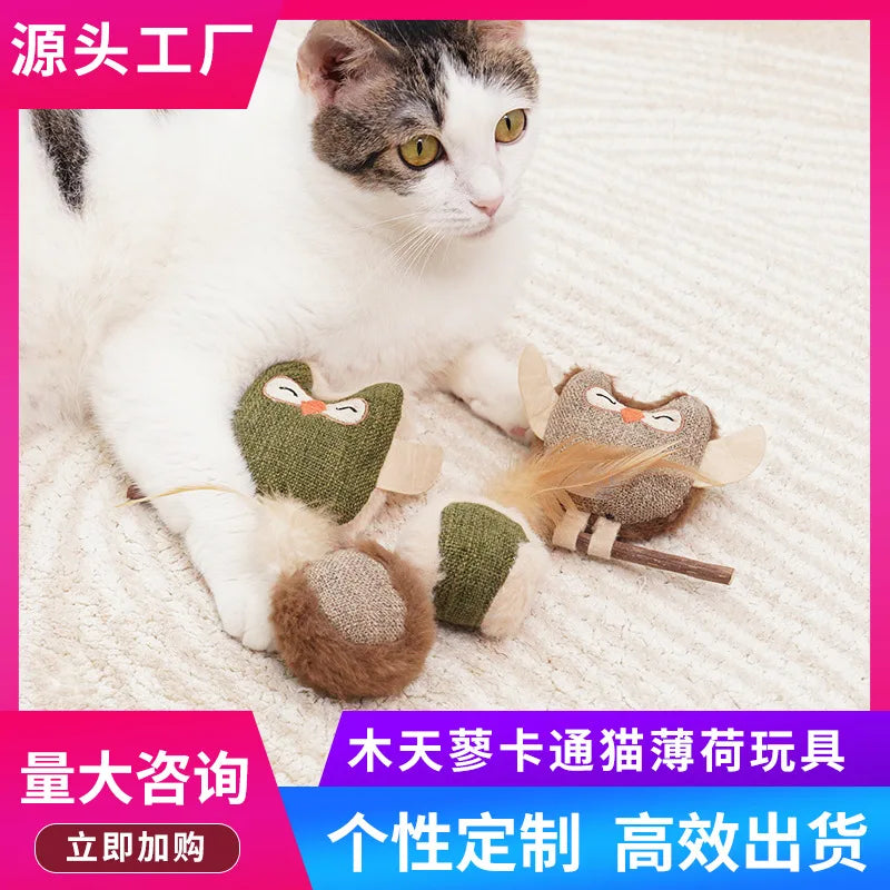 Cat Toys with Catnip Silvervine, Feather - ProPawPet.com