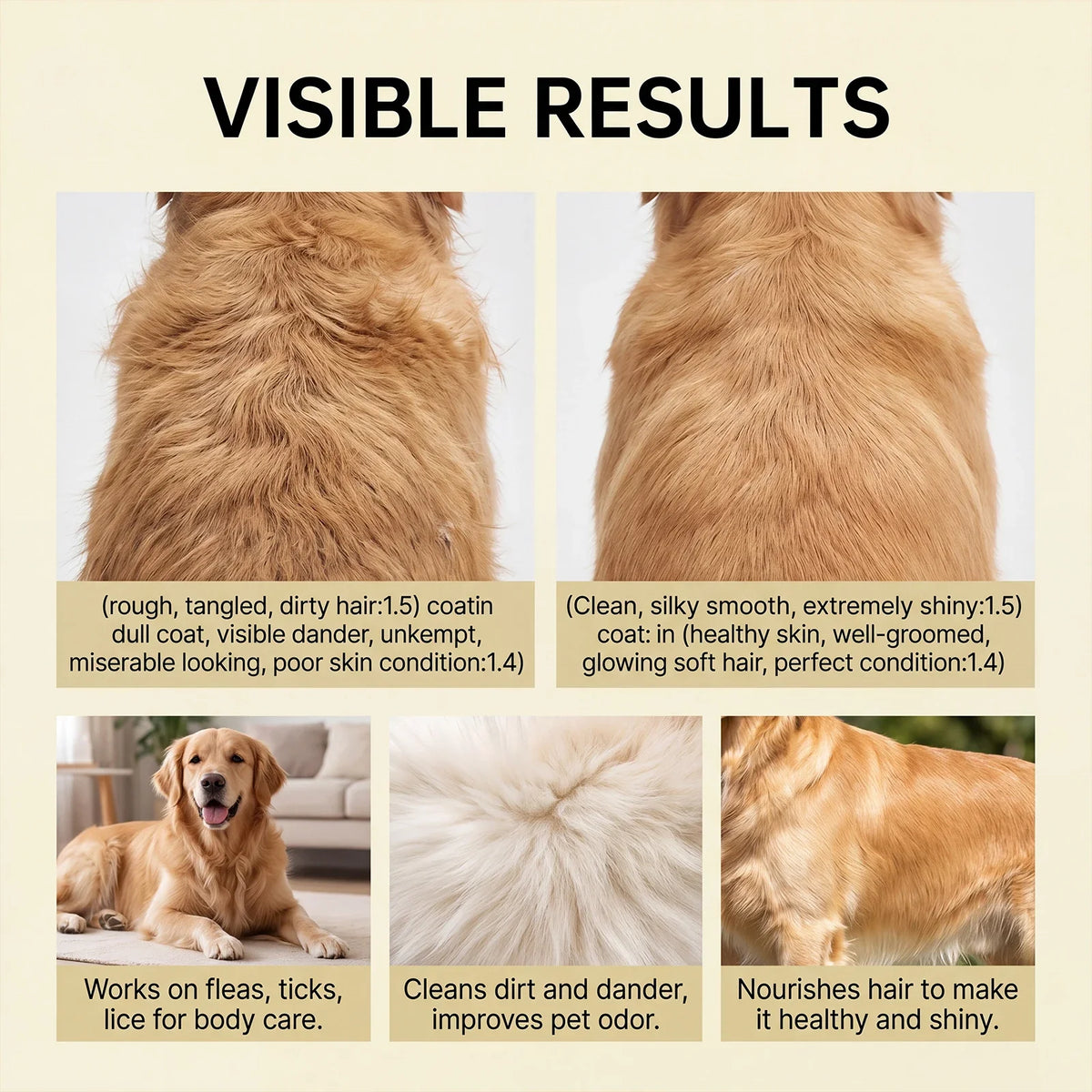 Pet Flea Tick Lice Removal Shampoo Deep - ProPawPet.com