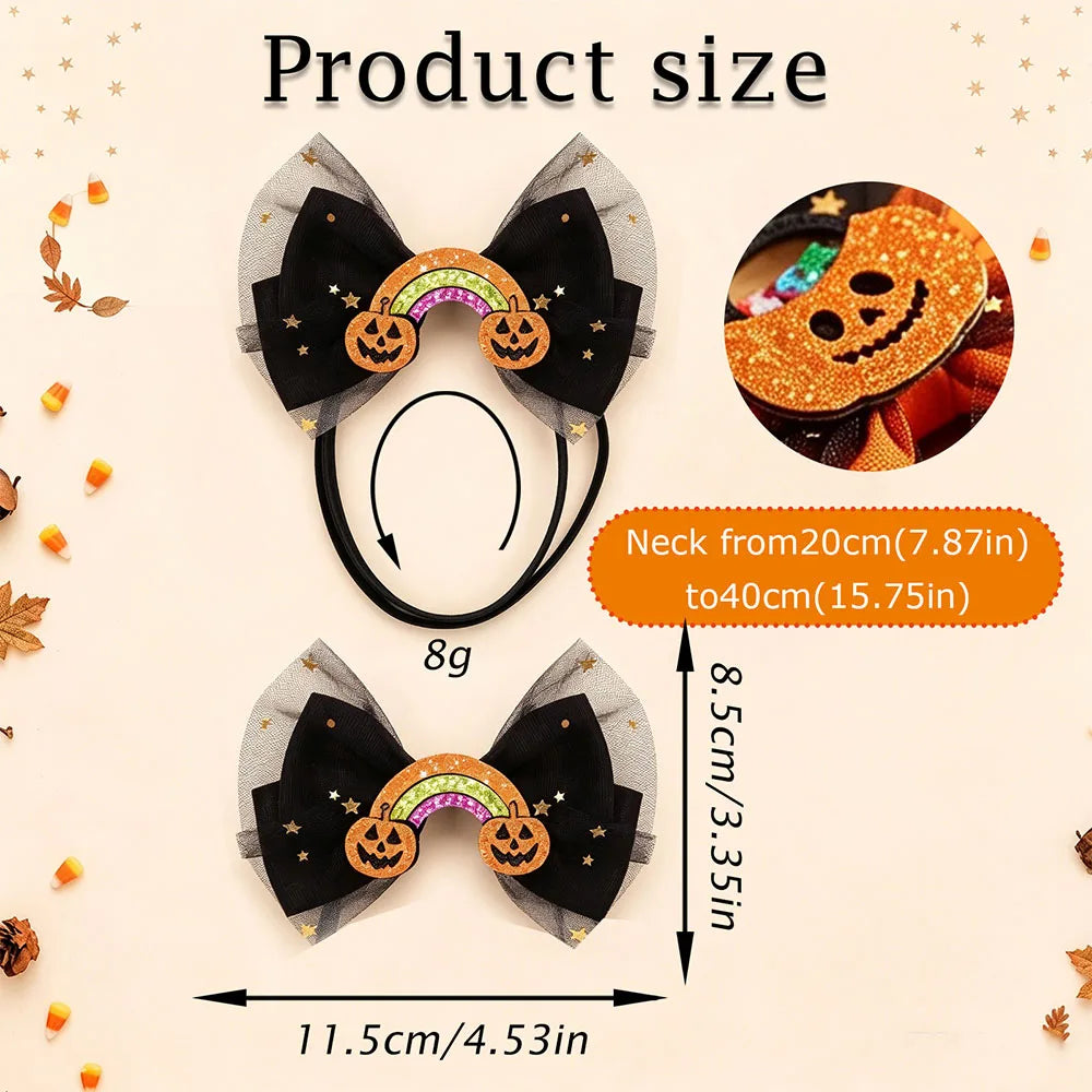 2/4PCS Cartoon Halloween Dog Hair Bows - ProPawPet.com