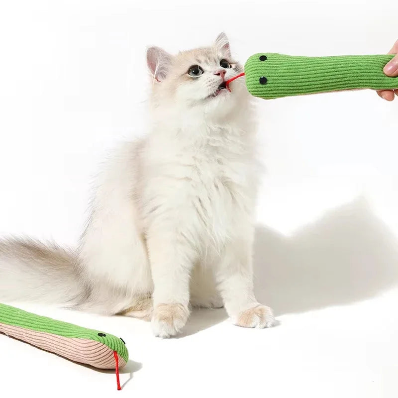 Plush Snake Built‑in Crinkle Paper Squeaky - ProPawPet.com