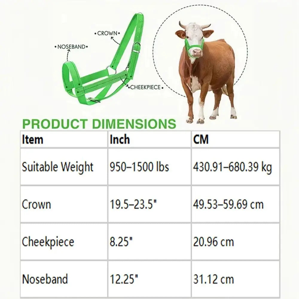 Adjustable Cow Halter with Lead Heavy Duty - ProPawPet.com