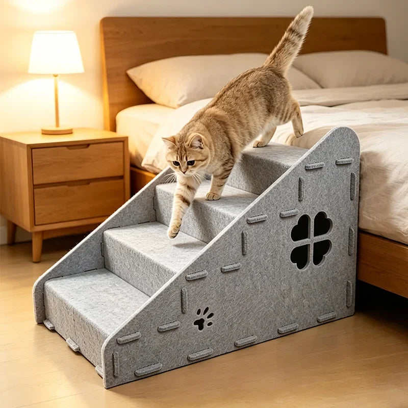 3-in-1 Cat Climbing Ladder with Nest and Scratching Post – Cat Toys & Play