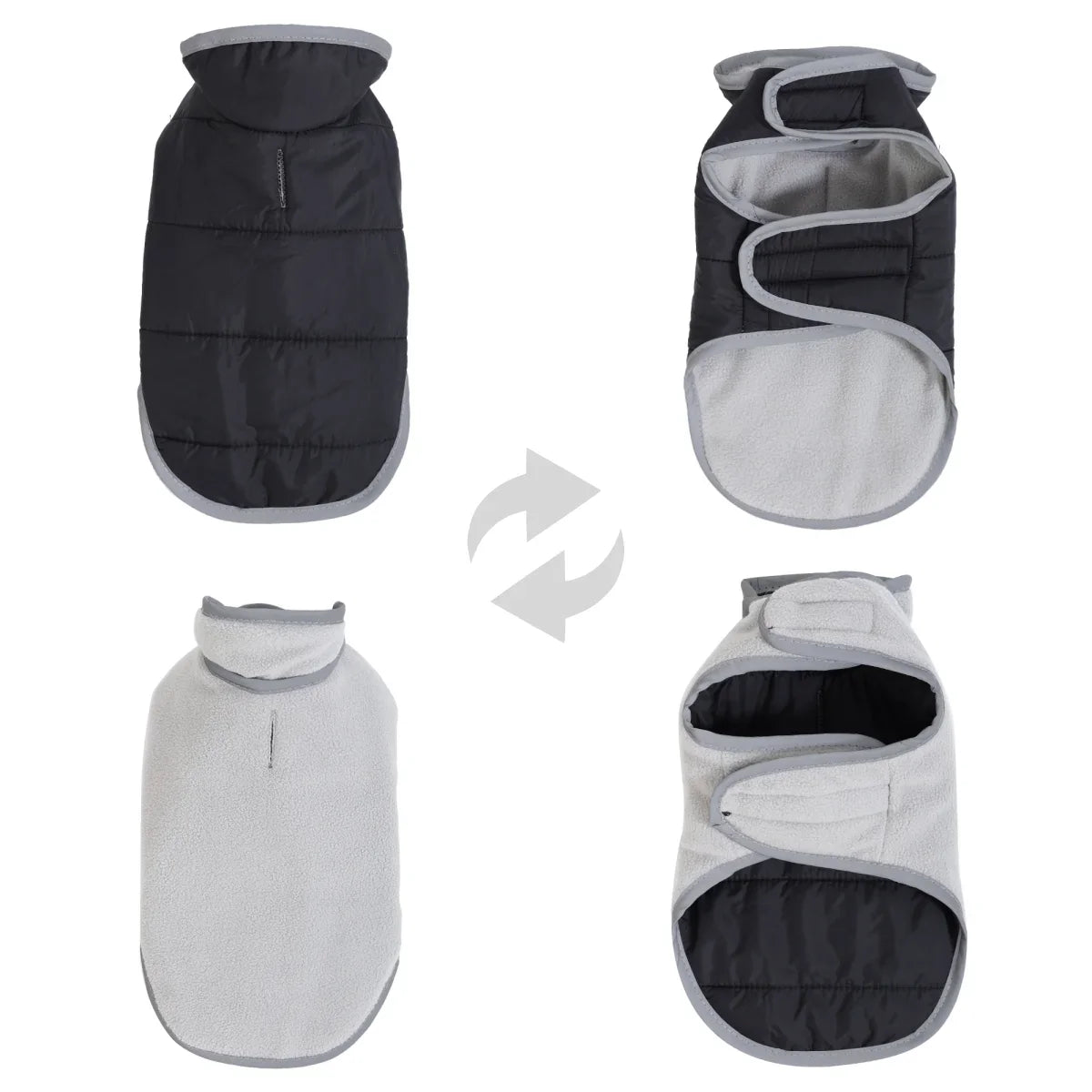 Reversible Dog Coat For Winter Fleece Warm - ProPawPet.com