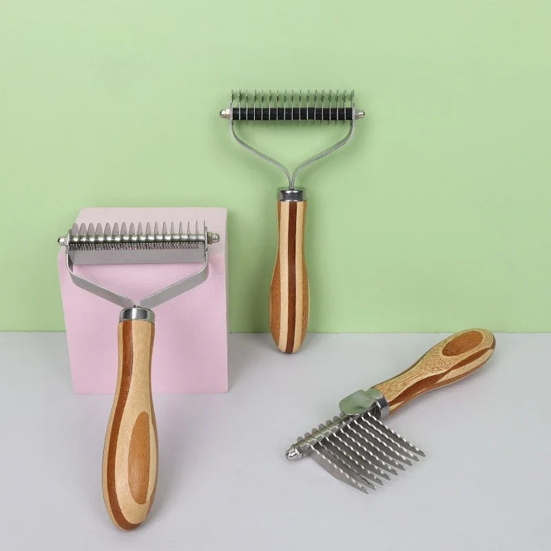 Dog Comb Knife Dog Brush Bamboo Double-sided - ProPawPet.com