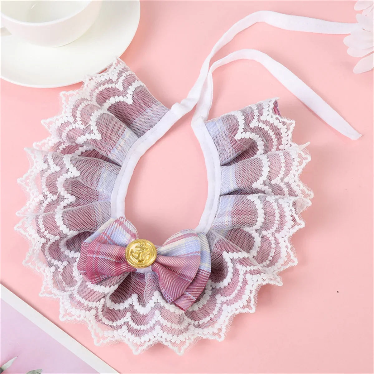 Lace Pet Scarf Cat Bib Dog Collar Lace Daisy - ProPawPet.com