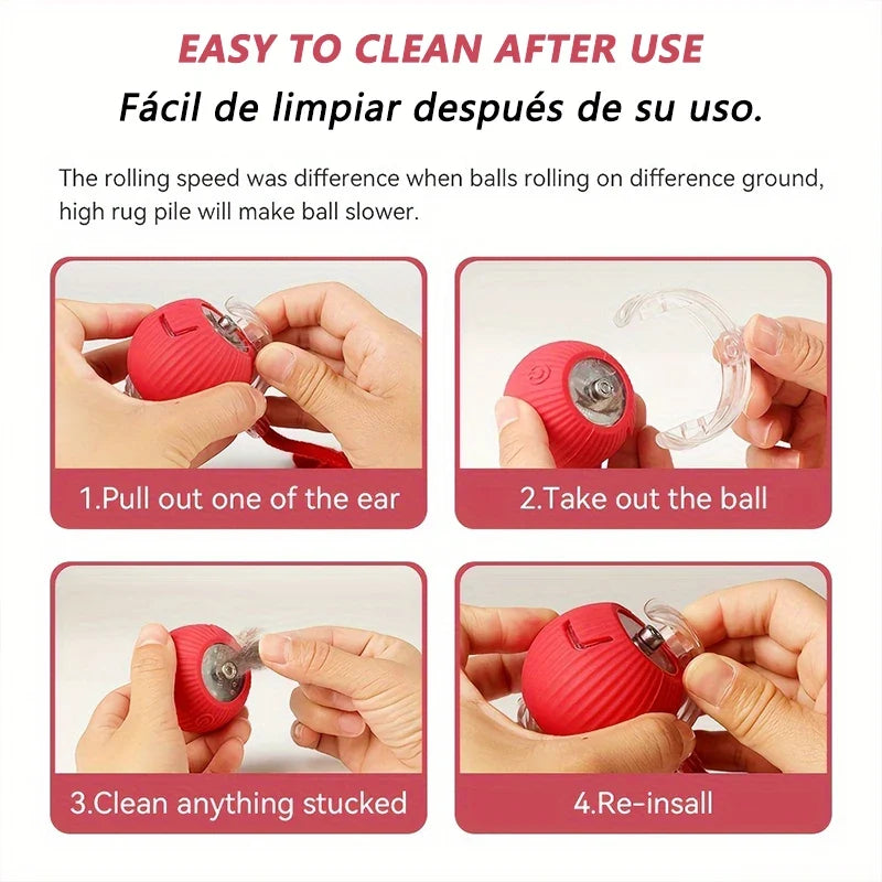 Rechargeable Auto Interactive Cat Ball with - ProPawPet.com