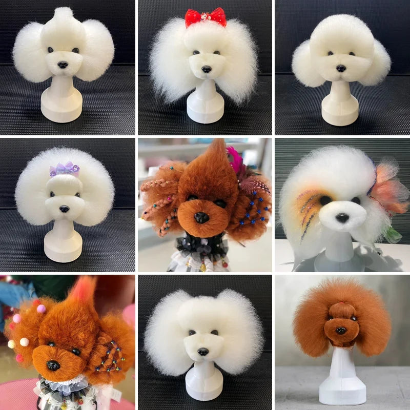 Teddy Pet Simulated Head Hair Fake Dog Head - ProPawPet.com