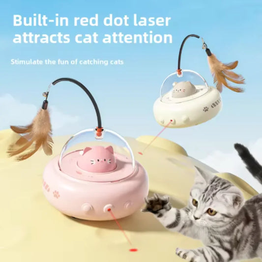 Electric UFO Smart Teaser Cat Toy with Bell - ProPawPet.com