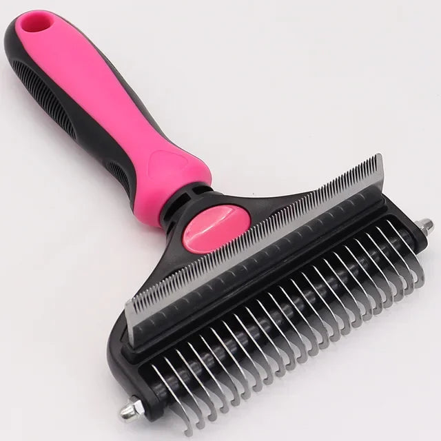 2IN1 Professional Dog Combs Rake Safe Double Sided Comfortable – 2 Sizes