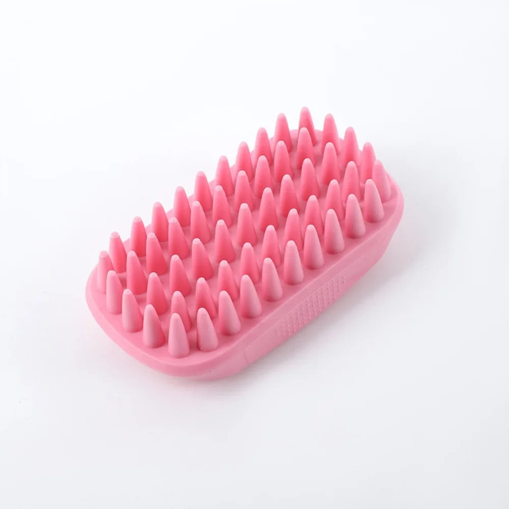 Pet Bath Brush Rubber Grooming Comb
