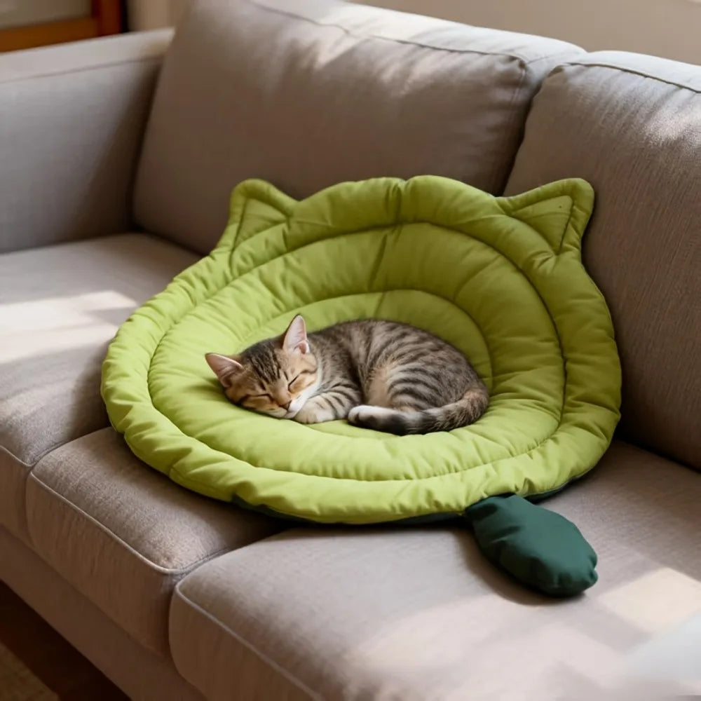 Cute Plush Cushion Cat Bed 1pcCat Shaped Pet - ProPawPet.com
