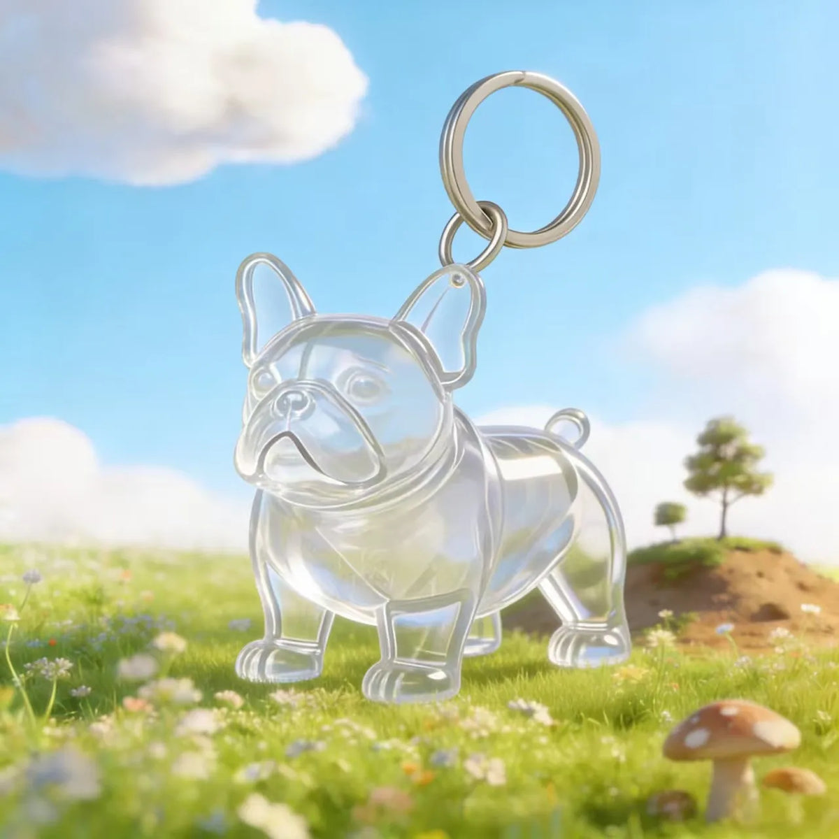 Transparent Pet Hair Capsule Keychain Dog - ProPawPet.com