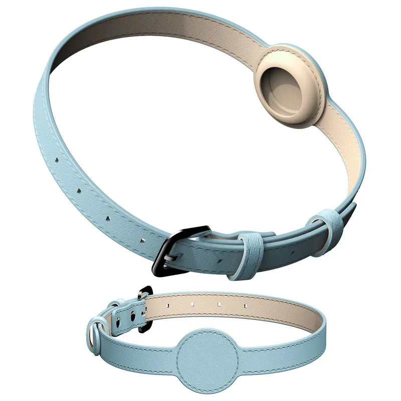 Leather AirTag Cat Collar-Non Breakaway - ProPawPet.com