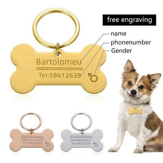 Personalized Engraved Cat Dog Pet ID Tag - ProPawPet.com