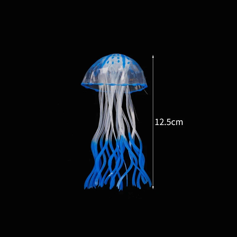 Aquarium Decoration Glowing Silicone Fake Jellyfish Artificial – 6 Colors