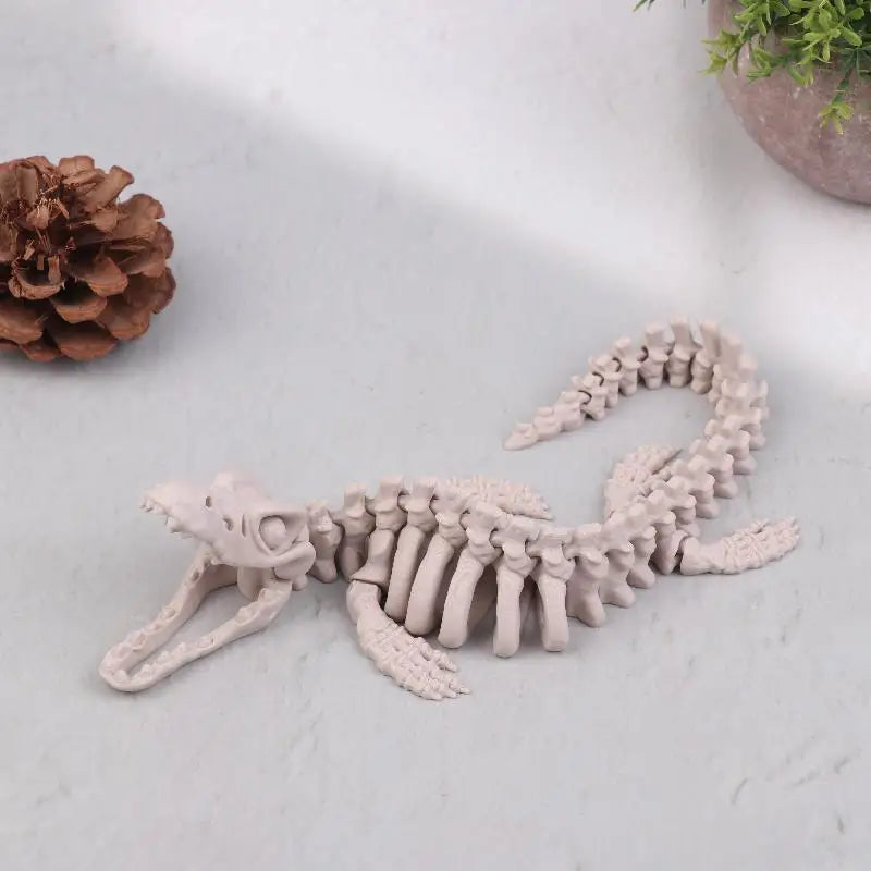 Realistic Mosasaurus Skeleton Replica Aquarium Decoration – 3 Colors