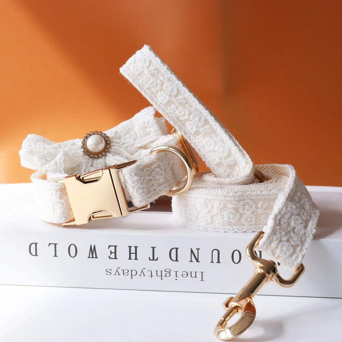 Personalized ID Lace Wedding Dog Collar - ProPawPet.com