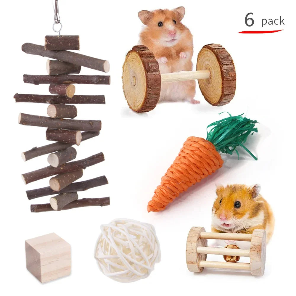 Rabbit Guinea Pig Parrot Play Molar Wooden Supplies – Bird Supplies