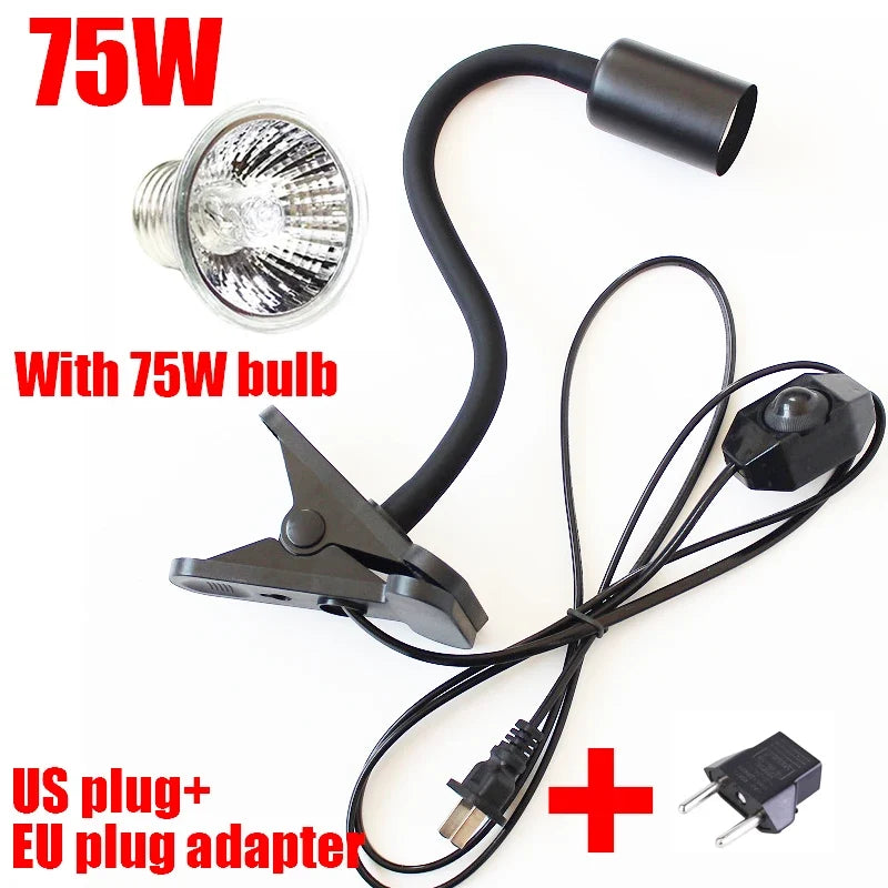 220v Turtle Basking Lamp with 25 50 75w Uva UVB Full Spectrum – Reptile Supplies