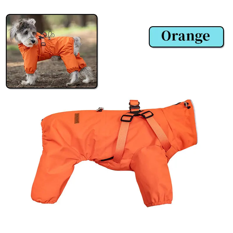 Dog Raincoat With Harness Waterproof Jacket - ProPawPet.com