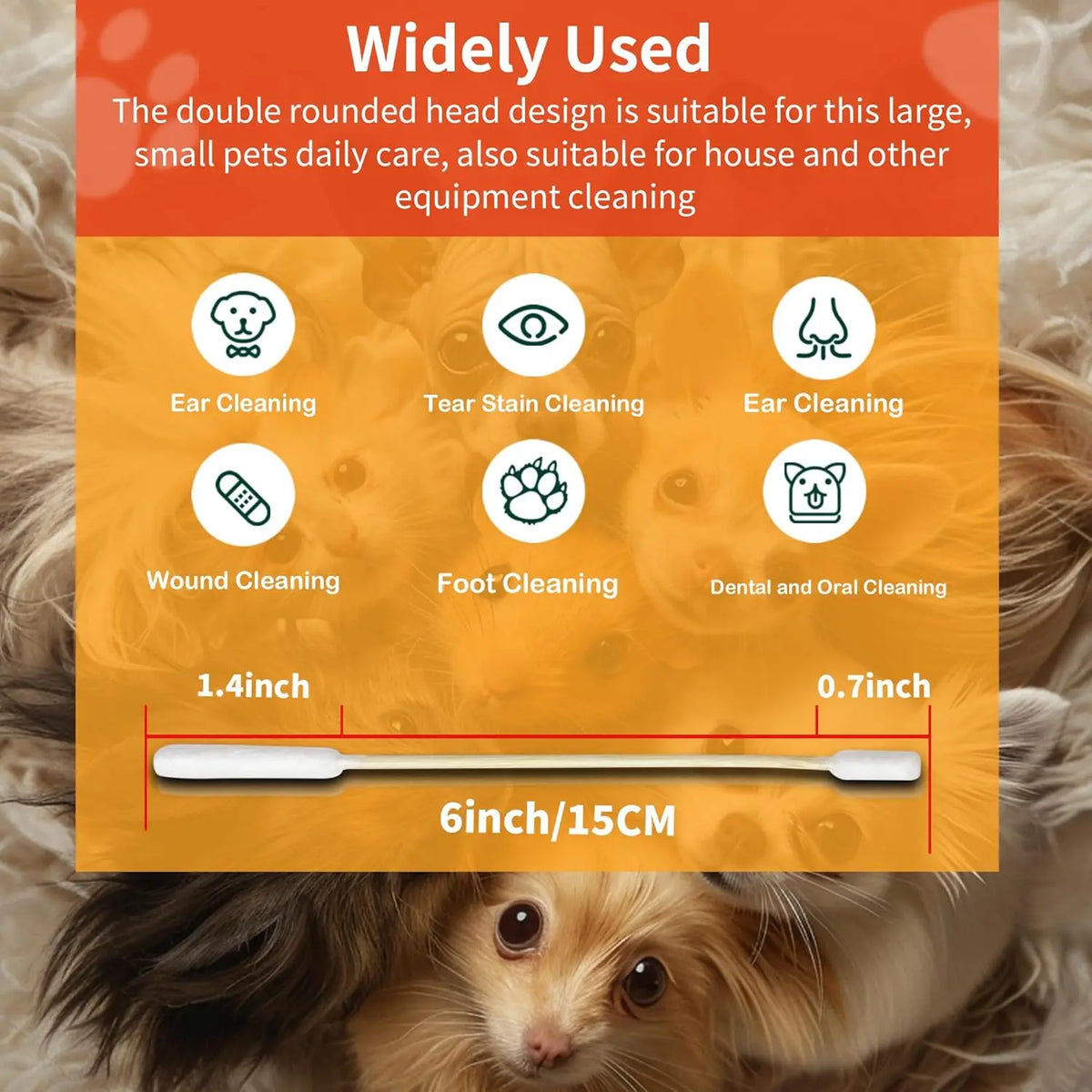 12/15cm Long Cotton Swabs ProfessionalCat - ProPawPet.com