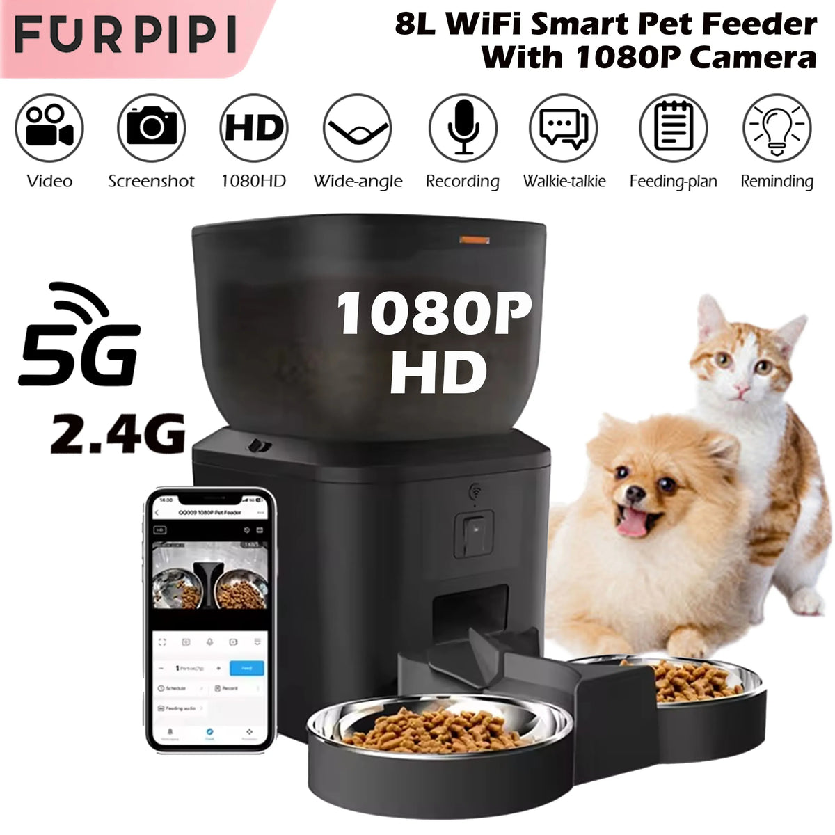 Automatic Cat Feeder With 1080p Camera Video - ProPawPet.com
