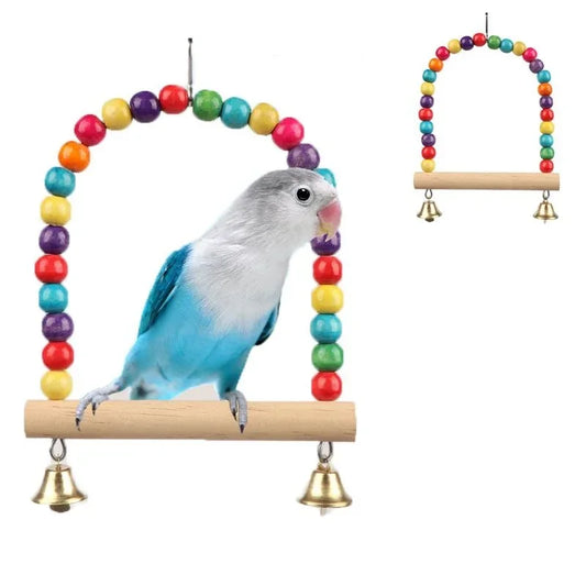 Pet Toy Bird Swing Toys Parrot Wooden Swing - ProPawPet.com