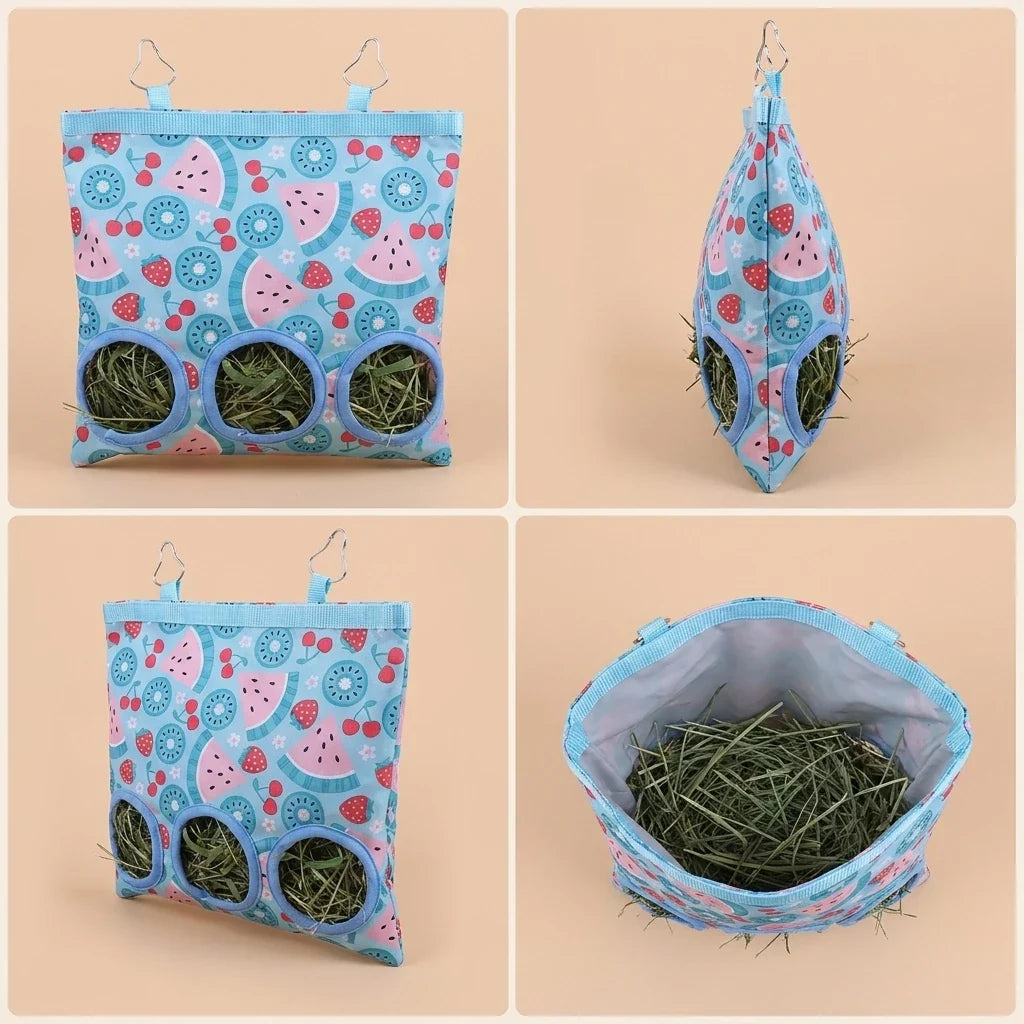 2 Hole/3 Hole Hanging Hay Feeder Bag - ProPawPet.com